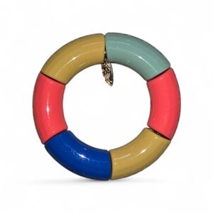Plunder Colorblock Resin Bangle - Coral, Royal Blue, Mint, Mustard